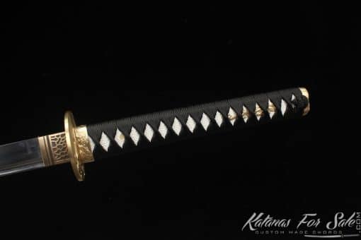 Katana 9260 Spring Steel with Splatter White on Black Hardwood Saya - Image 9