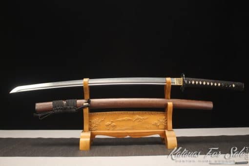 Katana Sword 1095 Clay Tempered Steel with Rosewood Saya - Image 4