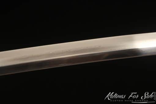 Hand Forged Katana Blade T10 Folded Clay Tempered Steel with Hadori Polish and Mixed Black and Red Paint Saya - Image 4