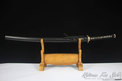 Katana Sword 9260 Spring Steel with Sparkle Black Wooden Saya - Image 3