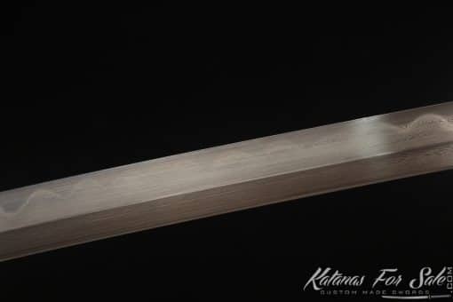 Katana Sword T10 Folded Clay Tempered Steel with Elegant Gold Dragon Hardwood Saya - Image 6
