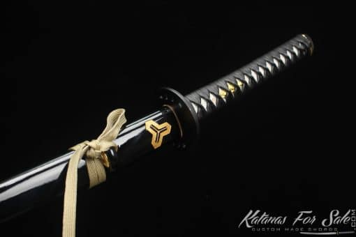 Katana Sword 1060 Carbon Steel with Gloss Black Kill Bill Saya - Image 3