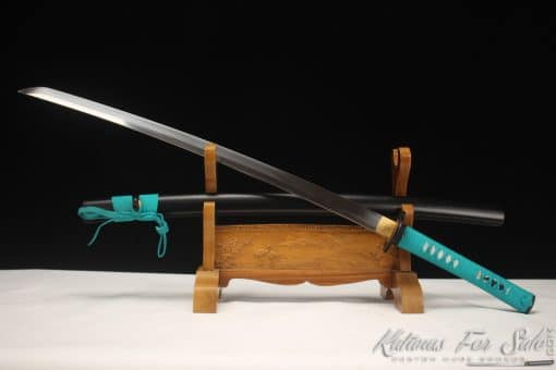 Katana Sword 9260 Spring Steel with Black Hardwood Saya - Image 3
