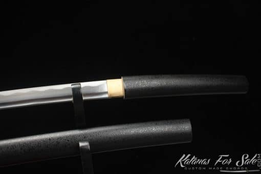 Shirasaya Katana blade 1060 Carbon Steel with Sparkle Black Saya - Image 3