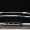 Shirasaya Katana sword 1060 Carbon Steel with Gloss Blue and Golden Line Saya