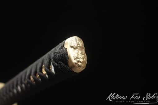 Katana 9260 Spring Steel with Splatter White on Black Hardwood Saya - Image 8