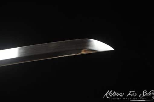 Katana 9260 Spring Steel with Black and Grey Leopard Hardwood Saya - Image 8