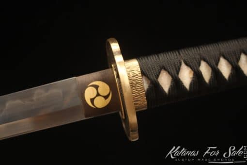 Handmade Katana T10 Clay Tempered Steel with Black and Red Hardwood Saya - Image 7