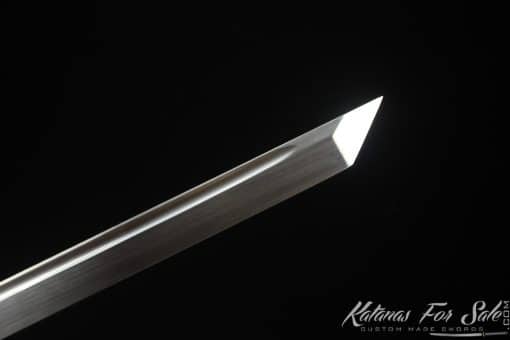 Hand forged Ninjato 9260 Spring Steel with Kiriha Zukuri Kissaki and Rosewood Saya with Brass Fittings - Image 7
