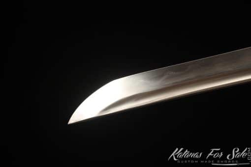 Warrior Katana T10 Folded Clay Tempered Steel with Black Stripes Red Hardwood Saya - Image 10