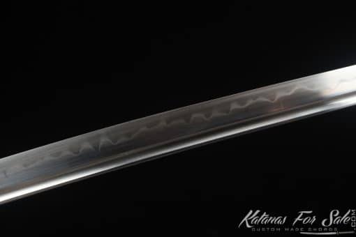 Resilient Katana Blade T10 Clay Tempered Steel with Bamboo Wood Saya - Image 10