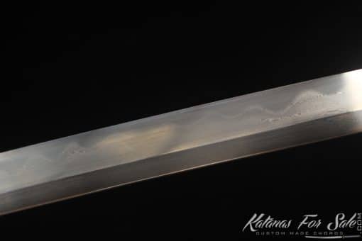 Warrior's Katana Edge T10 Folded Clay Tempered Steel with Hadori Polish and Full Black Rayskin Saya - Image 10