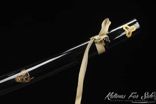 Katana Sword 1060 Carbon Steel with Gloss Black Kill Bill Saya - Image 13
