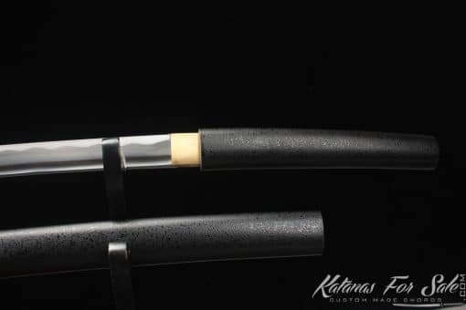 Shirasaya Katana blade 1060 Carbon Steel with Sparkle Black Saya - Image 4