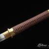 Japanese Shirasaya Ninjato 9260 Spring Steel with engraved scrollwork and Full Black Ebony wood Saya with Brass Fittings