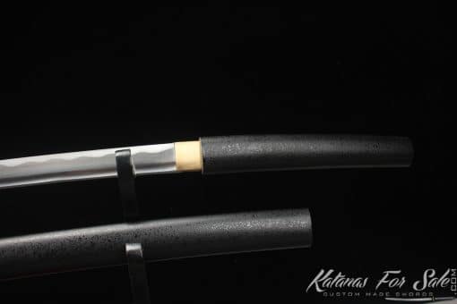 Shirasaya Katana blade 1060 Carbon Steel with Sparkle Black Saya - Image 5