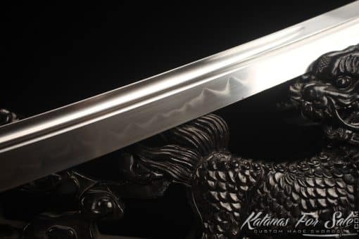 Shirasaya Katana T10 Clay Tempered Steel with Rosewood Saya - Image 6