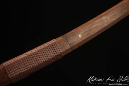 Shirasaya Katana T10 Clay Tempered Steel with Rosewood Saya - Image 5