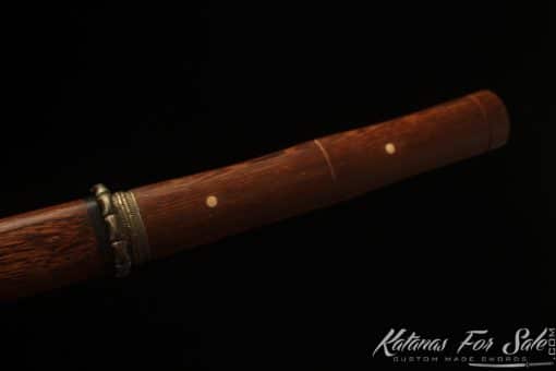 Shirasaya Katana T10 Clay Tempered Steel with Rosewood Saya - Image 6