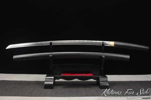 Shirasaya Katana blade 1060 Carbon Steel with Sparkle Black Saya - Image 8