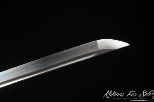 Katana T10 Clay Tempered Steel with Teal Golden Line Hardwood Saya - Image 6