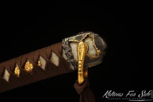 Japanese Katana T10 Clay Tempered Steel with Rosewood Saya - Image 7