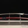 Hand Forged Katana Blade T10 Folded Clay Tempered Steel with Hadori Polish and Mixed Black and Red Paint Saya