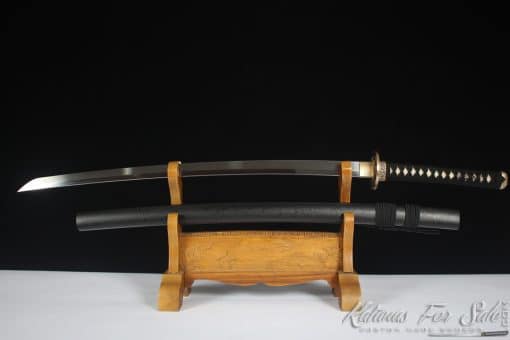 Katana Sword 9260 Spring Steel with Sparkle Black Wooden Saya - Image 8