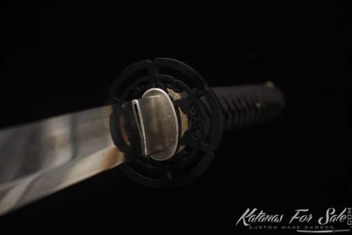 Masterwork Katana T10 Clay Tempered Steel with Semi Orange Ratten Hardwood Saya - Image 5