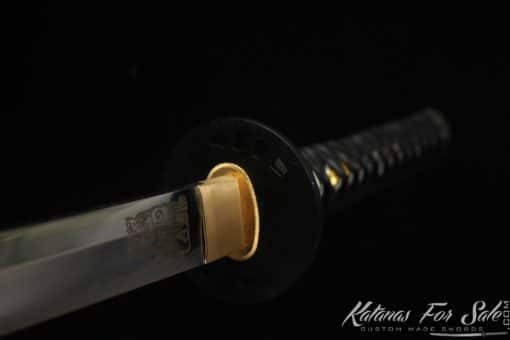 Katana Sword 1060 Carbon Steel with Gloss Black Kill Bill Saya - Image 5