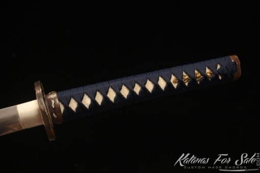 Hand Forged Katana Blade T10 Folded Clay Tempered Steel with Hadori Polish and Mixed Black and Red Paint Saya - Image 6