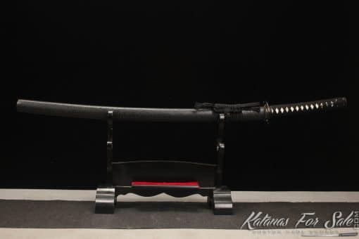 Katana 9260 Spring Steel with Sparkle Black Wooden Saya - Image 7