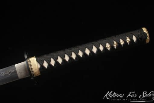 Masterwork Katana T10 Clay Tempered Steel with Semi Orange Ratten Hardwood Saya - Image 7