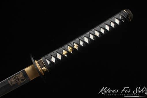 Katana Sword 1060 Carbon Steel with Gloss Black Kill Bill Saya - Image 7