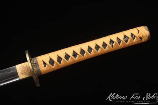 Resilient Katana Blade T10 Clay Tempered Steel with Bamboo Wood Saya - Image 7