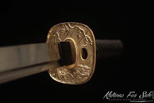 Warrior Katana T10 Folded Clay Tempered Steel with Black Stripes Red Hardwood Saya - Image 5