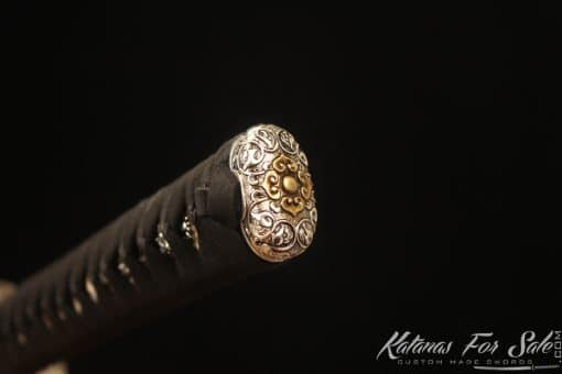 Katana T10 Clay Tempered Steel with Dual Flame "Hon?"  Hamon and Hadori Polish with Bamboo Wood Saya - Image 5
