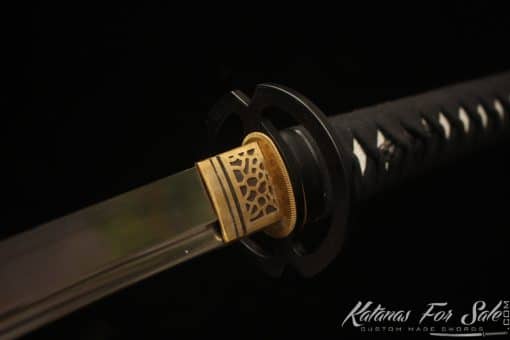 Katana 9260 Spring Steel with Sparkle Black Wooden Saya