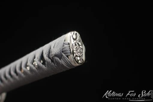 Katana Sword T10 Clay Tempered Steel with Handmade Schoepfia Wood Saya - Image 6