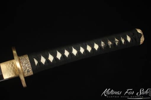 Katana Sword 9260 Spring Steel with Sparkle Black Wooden Saya - Image 5