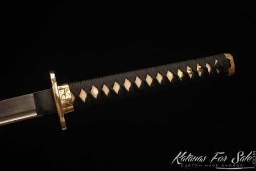 Warrior Katana T10 Folded Clay Tempered Steel with Black Stripes Red Hardwood Saya - Image 8
