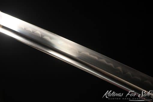 Battle-Ready Katana Sword T10 Clay Tempered Steel with Handmade Pearl Leather Hardwood Saya - Image 8