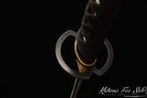 Katana 9260 Spring Steel with Sparkle Black Wooden Saya - Image 8