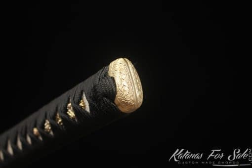 Masterwork Katana T10 Clay Tempered Steel with Semi Orange Ratten Hardwood Saya - Image 8