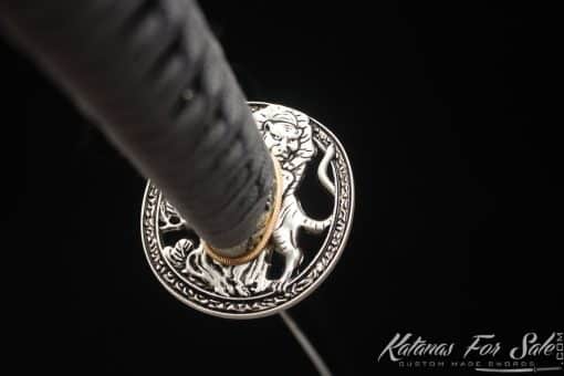 Katana Sword T10 Clay Tempered Steel with Handmade Schoepfia Wood Saya