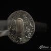 Elegant Katana Sword T10 Clay Tempered Steel with Sanmai Construction and Hadori Polish with Full Black Rayskin Saya