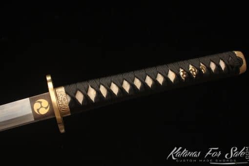 Handmade Katana T10 Clay Tempered Steel with Black and Red Hardwood Saya - Image 9